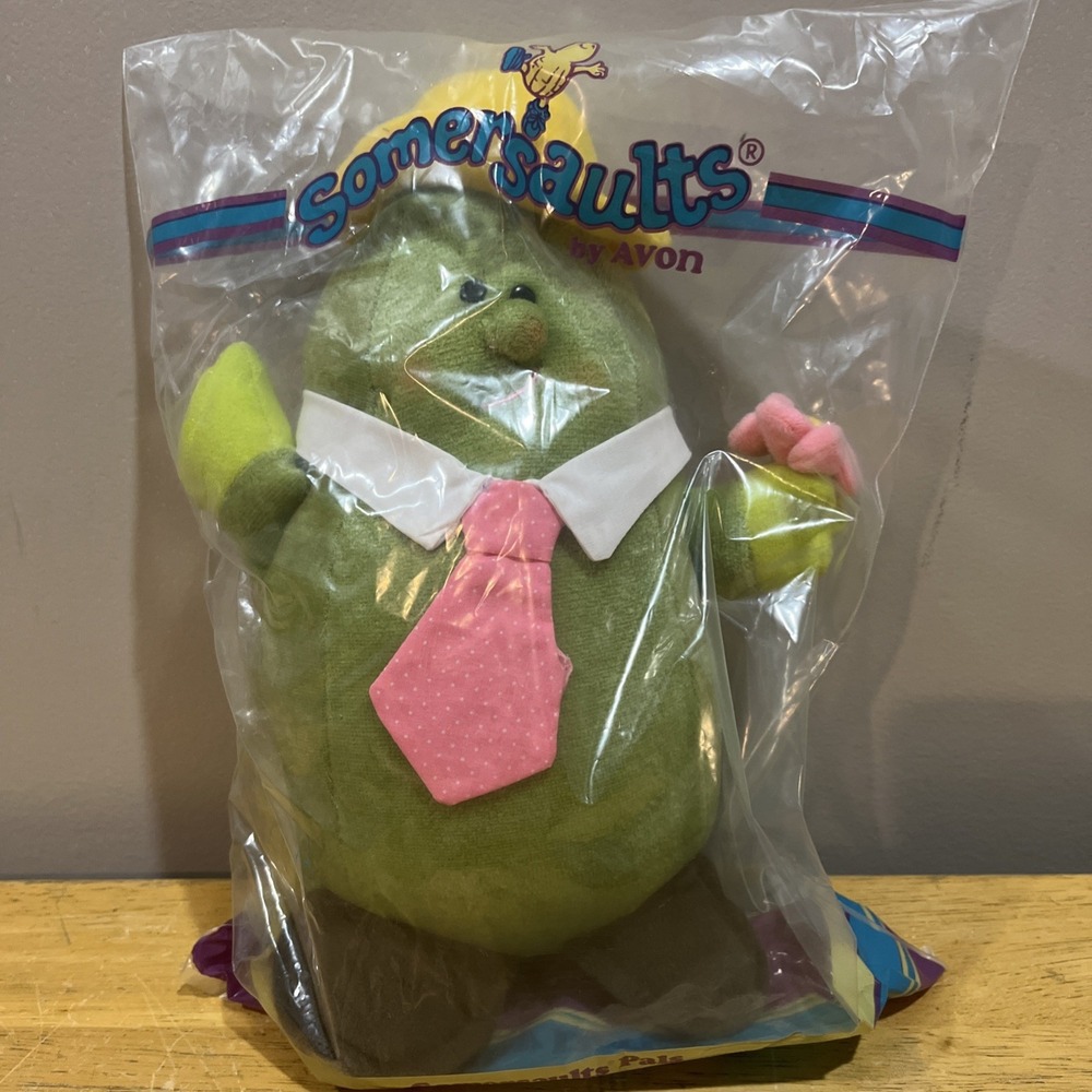 Vintage Somersaults Avon‎ 1986 Herby Derby Plush Stuffed Cucumber 10" Sealed